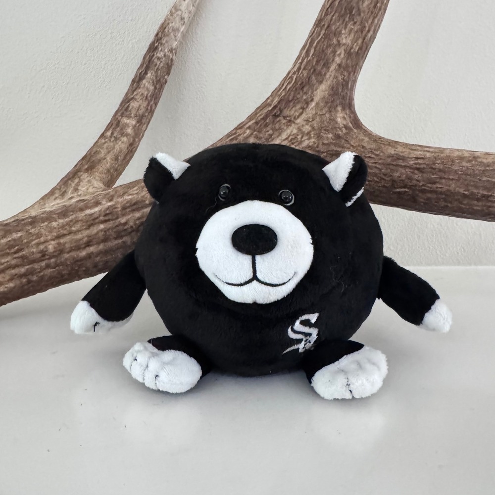 Chicago White Sox Lubies Plush Bear Rocket USA MLB Round Ball Stuffed Toy 5"
